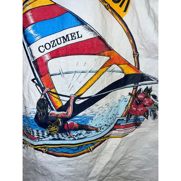 Vintage Tropical Touch Hoodie Cozumel Wind Surfing Surf Windbreaker M - Picture 11 of 14